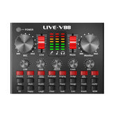 V88 Live Sound Card Mixer – Compact USB Audio Mixer with Built-In Effects for Mobile Streaming